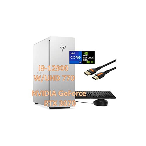 HP Envy Desktop Bundle PC, NVIDIA GeForce RTX 3070,12th Generation Intel Core i9 12900 Processor, Windows 11, Wi-Fi & Bluetooth, Keyboard and Mouse Combo W/HDMI (32GB RAM | 4TB PCIe SSD)