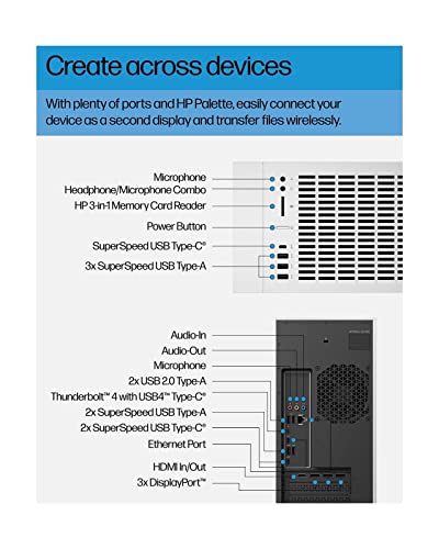 HP Envy Desktop Bundle PC, NVIDIA GeForce RTX 3070,12th Generation Intel Core i9 12900 Processor, Windows 11, Wi-Fi & Bluetooth, Keyboard and Mouse Combo W/HDMI (32GB RAM | 4TB PCIe SSD)