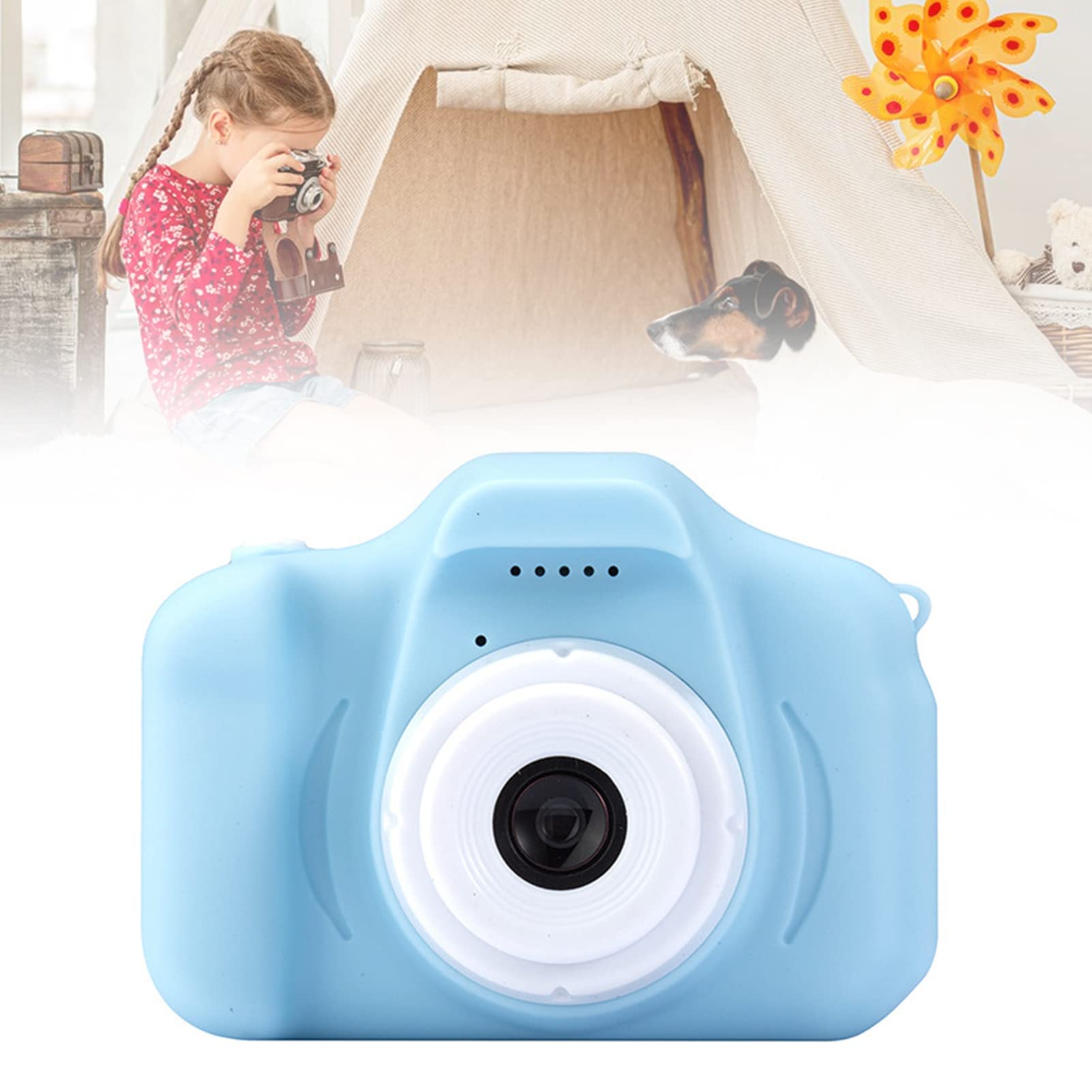 Children Digital Camera, Gift Fall Resistant Children Mini Camera 32GB Maximum Memory Card for 3‑12 Yrs for Travel