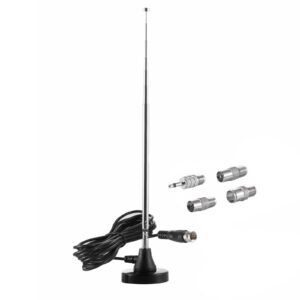 strong magnetic base fm radio telecopic antenna for yamaha pioneer onkyo etc bose wave music system fm radio bluetooth home stereo receiver av audio video home theater tuner, eifagur