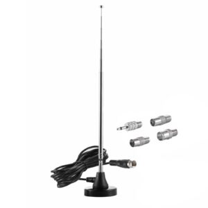 Strong Magnetic Base FM Radio Telecopic Antenna for Yamaha Pioneer Onkyo etc Bose Wave Music System FM Radio Bluetooth Home Stereo Receiver AV Audio Video Home Theater Tuner, Eifagur