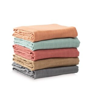 hbselect 5-pack cotton baby muslin swaddle blankets