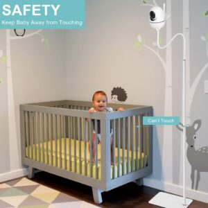 iTODOS Baby Monitor Floor Stand Holder Compatible with HelloBaby HB6550/HB65/HB6558/HB66/HB248,ANMEATE SM935E/SM650,Bonoch,ChildsFarm,iFamily Baby Monitor,Keep Baby Away from Touching,More Safety