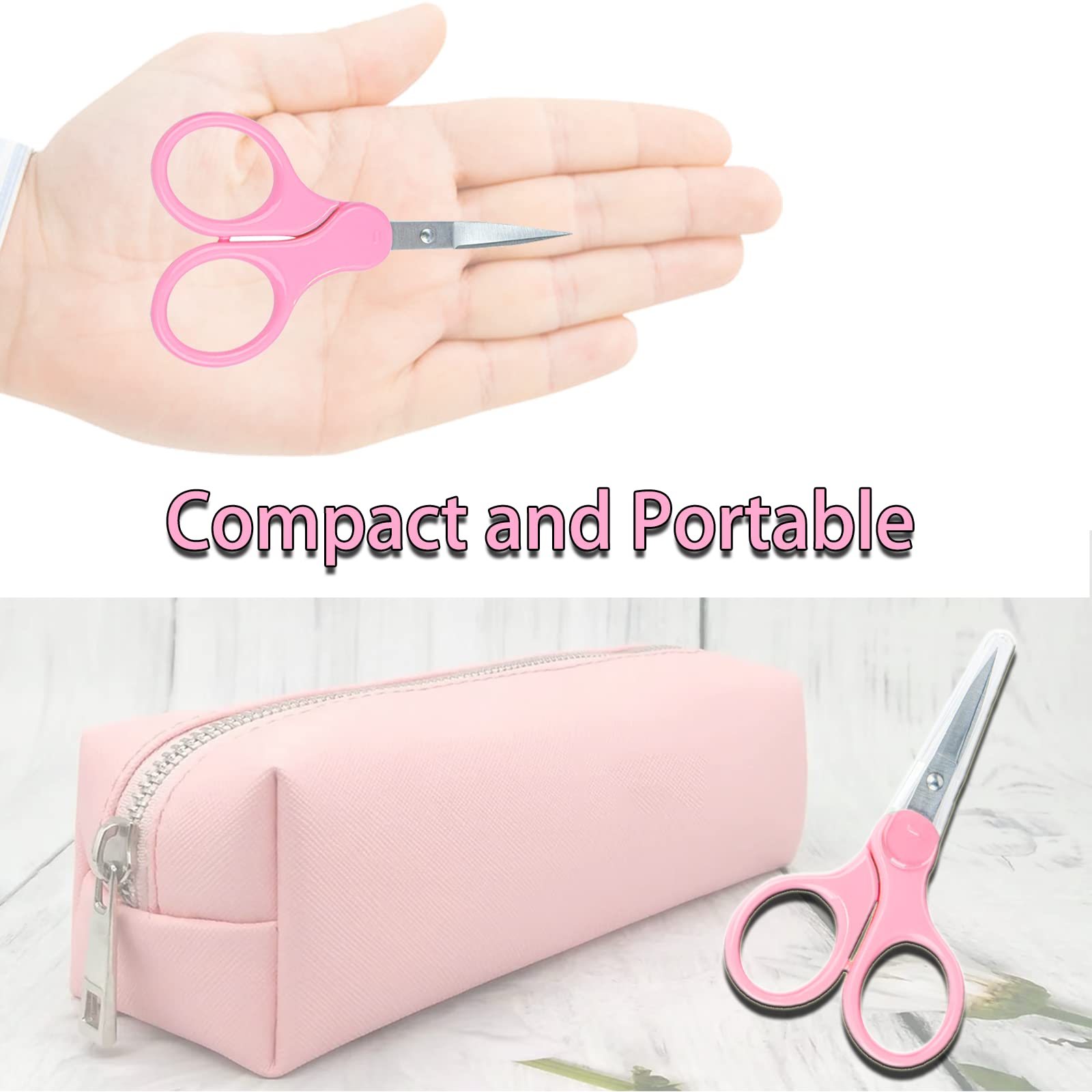 Small Scissors All Purpose,3.5 Inch Mini Sharp Scissors for Beauty/Sewing/Crafts(2 Pack)