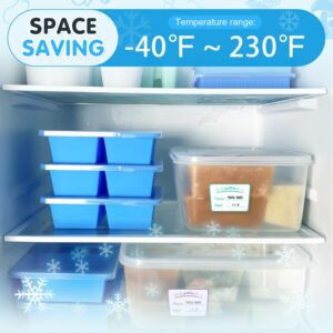 Walfos Silicone Soup Freezer Container, 1-Cup Soup Freezer Cube Tray with Lid Prevents Freezer Odo, 3 Pcs Soup Freezer Molds, Perfect For Storing and Freezing Soup, Broth, Sauce