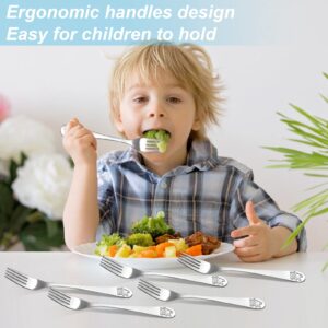 Erinnmy 24 Piece Toddler Forks,Stainless Steel Kids Forks,Kids Silverware,Kids Utensil Set,6.5 inch Kids Dinner Forks Toddler Utensils,Metal Forks Baby Forks for Self Feeding,Dishwasher Safe