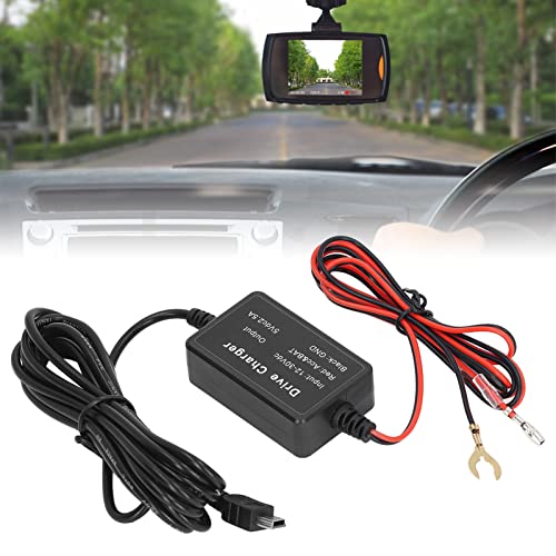 Car Camera Power Cord, Durable Well Organized Convenient Operation All Day Surveillance Wide Applicability Cam Hardwire Kit for GPS Navigator (MINI)