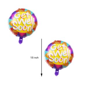 10 Pieces Get Well Soon Balloons Sun Foil Balloons to Express Your Sympathy and Bring a Smile to the Face of a Sick Friend