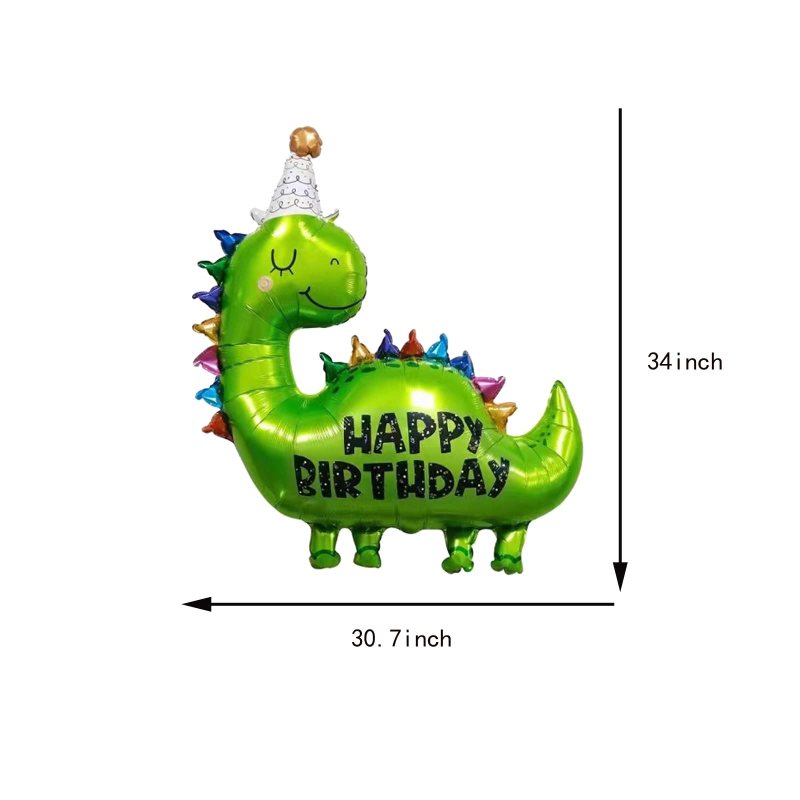 6PCS Dinosaur Foil Balloons for Birthday Party Foil Dinosaur Balloon Set for Wild One Baby Shower Jungle Safari Animal World Themed Party Supplies Decor