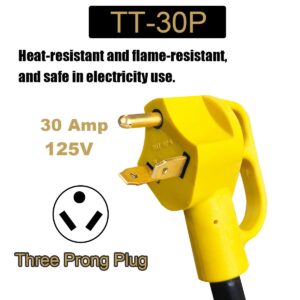 Apalie TT-30P Male to L14-30R Female Generator Transfer Switch Adapter Cord,10AWG 30A 3 Prong to 4 Prong RV Generator Plug,Generator to House Inlet Box Adapter Cord A-0020-new