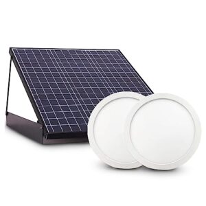 solar flush mount ceiling lights - remote controlled skylights hybrid (2 sets)