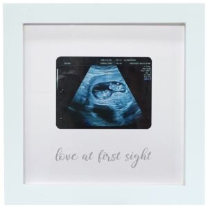 hamuiers love at first sight ultrasound picture frames, sonogram picture frame, pregnancy announcement for grandparents, baby announcement ideas ultrasound photo frame nursery décor, white