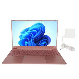 PUSOKEI 15.6in Laptop Computer, Intel N5095 CPU LPDDR4 12GB RAM 128G ROM 1080P HD IPS Display,Portable Laptop, for Windows 10 Laptop with Fingerprint Unlock and Numeric Keypad