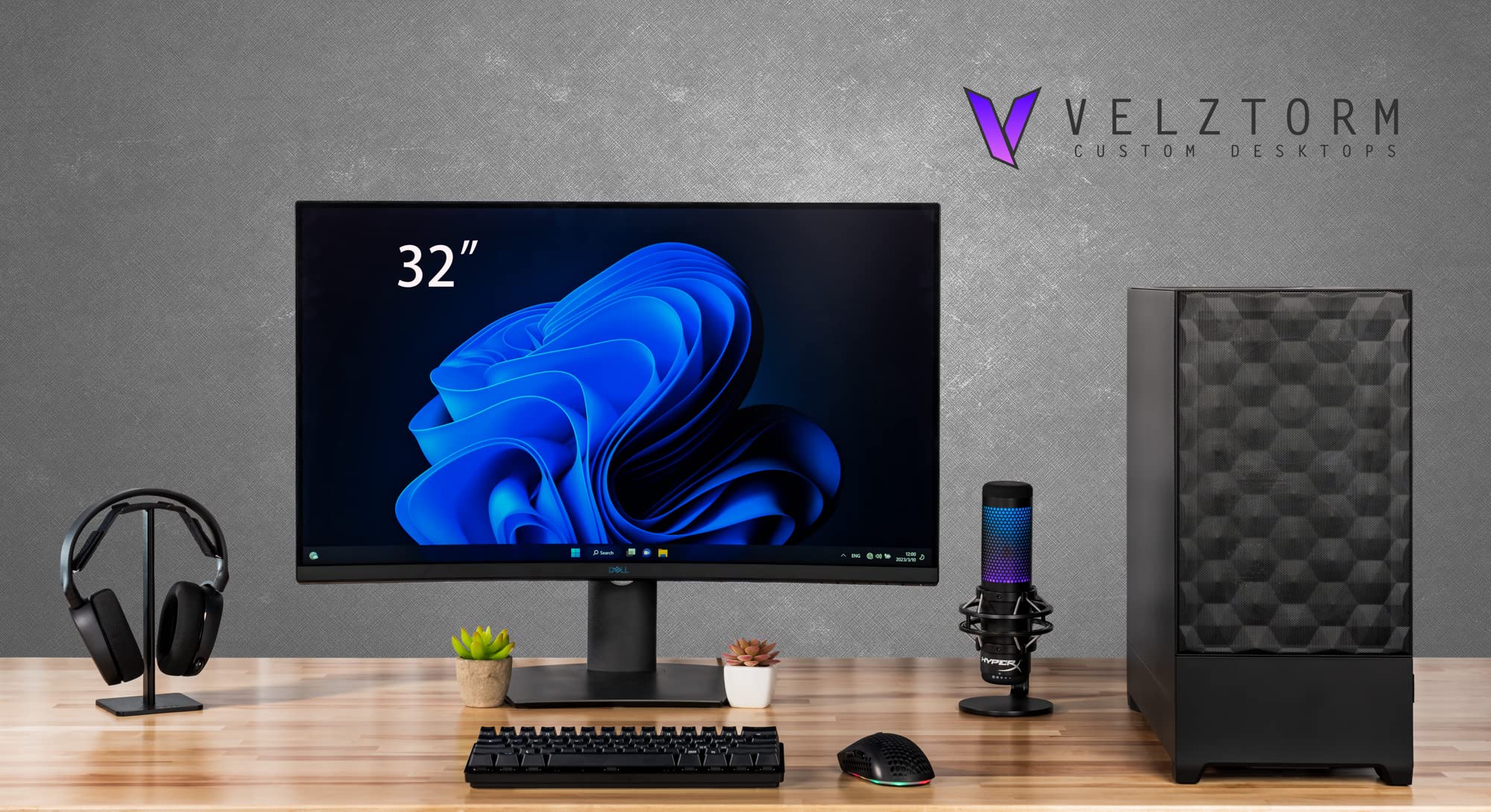 Velztorm Elite Workstation Ace I 24-Core 3D Modeling SolidWorks CAD Desktop PC (Intel i9-13900K 24-Core, Quadro RTX A6000 48GB, 128GB DDR5, 2TB PCIe SSD + 2TB HDD (3.5), WiFi, Win 10 Home)