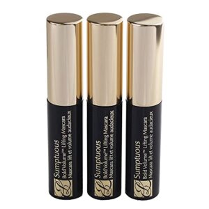 estee lauder sumptuous extreme mascara in extreme black, 2.8ml each travel size unboxed, pack of 3