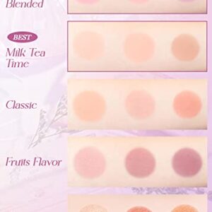 I'm Meme Palette - Afternoon Tea Blusher | Blossom Tea Blended, Cool Tone Blush for Cheek, Soft Pink, Peach, Lavender, 3 Shades Palette, Matte Powder Blush for Face & Cheeks, For All Skin Tones, 0.4oz