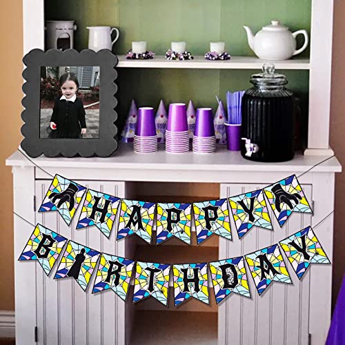 Wednesday Happy Bithday Banner Party Decorations Boy Girl Bithday Party Decoration