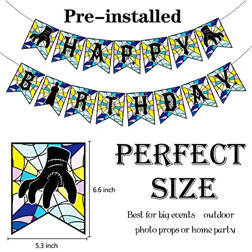 Wednesday Happy Bithday Banner Party Decorations Boy Girl Bithday Party Decoration