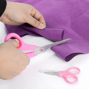 Pink Scissors for Office Home School Craft Sewing Fabric Supplies, 8 Inch/3.5 Inch