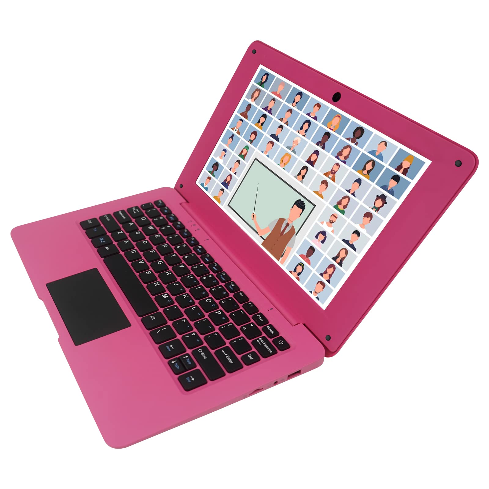 EVRAIN 10.1inch Android Netbook, Portable Laptop with A133P CPU, 2GB RAM 64GB ROM 800x1280 IPS Screen (Pink)