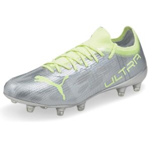 puma womens ultra 1.4 firm groundag soccer cleats cleated,firm ground,turf - silver,metallic - size 8 m