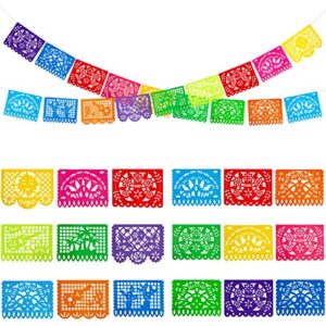domestar 2 pack mexican party banners, 36 feet cinco de mayo decorations papel picado banners for mexican theme birthday party wedding dia de los muertos day of the dead