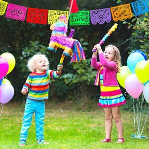 DomeStar 2 Pack Mexican Party Banners, 36 Feet Cinco De Mayo Decorations Papel Picado Banners for Mexican Theme Birthday Party Wedding Dia De Los Muertos Day of The Dead