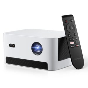 dangbei neo smart projector, netflix officially-licensed portable projector with wifi and bluetooth, compact native 1080p movie projector, hdr10, auto keystone, auto focus, 2x6w dolby audio speakers