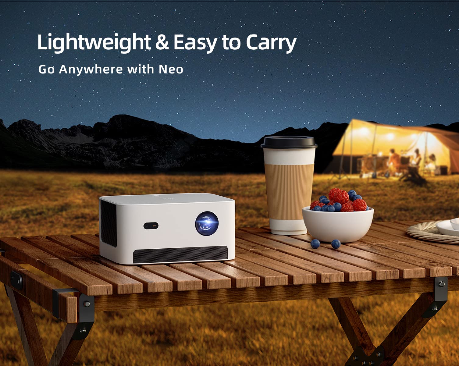 Dangbei Neo Smart Projector, Netflix Officially-Licensed Portable Projector with WiFi and Bluetooth, Compact Native 1080P Movie Projector, HDR10, Auto Keystone, Auto Focus, 2x6W Dolby Audio Speakers