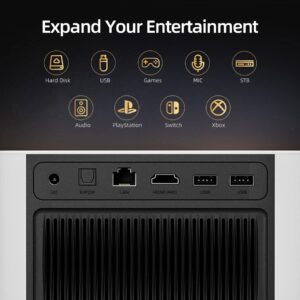 Dangbei Neo Smart Projector, Netflix Officially-Licensed Portable Projector with WiFi and Bluetooth, Compact Native 1080P Movie Projector, HDR10, Auto Keystone, Auto Focus, 2x6W Dolby Audio Speakers