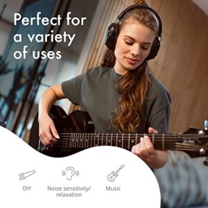 Alpine Defender Adult Earmuffs for Noise Reduction - Premium Noise Protection Headphones for Study, Focus, Work & Sensory Overload - Light-Weight Design - Adjustable Headband - All Day Comfort - 22dB