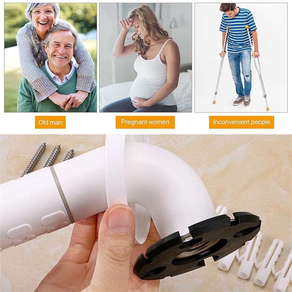 Grab Bars Anti Slip Shower Handle Bathroom Grab Bar Hand Rail Support Assist Bath Handles Bathroom Balance Bars for Handicap Elderly Injury