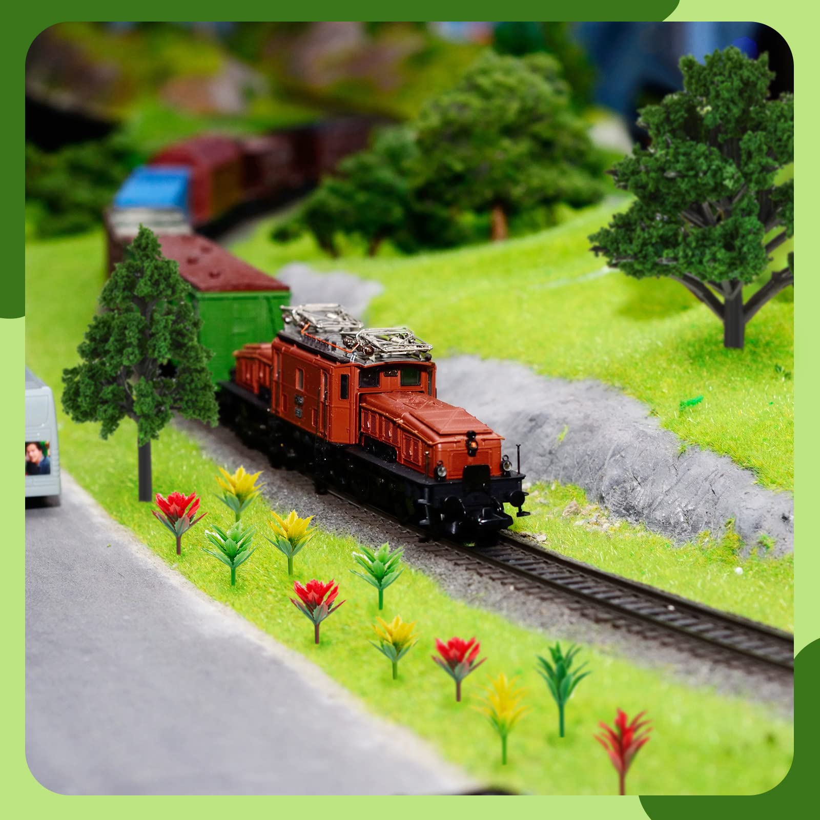 Crowye 160 Pcs Mixed Model Trees Mini Diorama Trees Diorama Supplies Miniature Trees for Crafts Fake Toy Trees Model Train Scenery for Diorama Train Garden Scenery Railway Sand Architecture Model