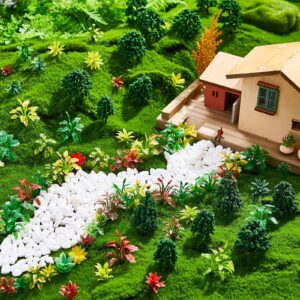 Crowye 160 Pcs Mixed Model Trees Mini Diorama Trees Diorama Supplies Miniature Trees for Crafts Fake Toy Trees Model Train Scenery for Diorama Train Garden Scenery Railway Sand Architecture Model