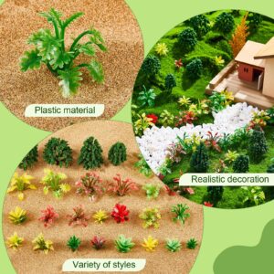 Crowye 160 Pcs Mixed Model Trees Mini Diorama Trees Diorama Supplies Miniature Trees for Crafts Fake Toy Trees Model Train Scenery for Diorama Train Garden Scenery Railway Sand Architecture Model