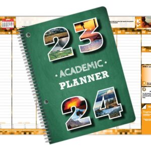 Dated Middle High School Student Planner 2023-2024 Academic School Year, ‎Medium (6.75" by 9") Matrix Style Datebook with Boulder Cover