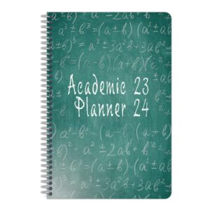 Dated High School Student Planner 2023-2024 Academic School Year, Small (5.5" by 8.5") Block Style Datebook with Classic High Block Cover