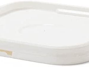 3.5 Gallon White Square Pail and Lid Combo (1 Pack).