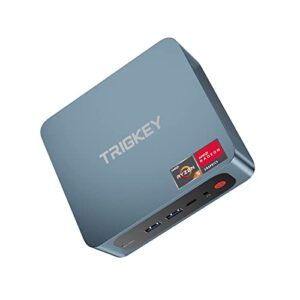 trigkey mini pc ryzen 7 micro computer 5800h（8c16t, up to 4.4ghz） 16g ddr4 3200mhz+500g pcie3.0 nvme ssd micro pc | 8core 2000mhz hd graphics | wifi-6 | bt 5.2 | hdmi+dp+type-c | usb 3.2 10gbps