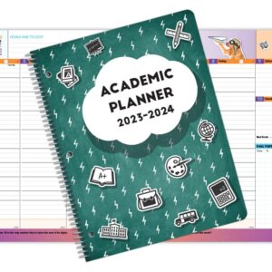 Dated Middle High School Student Planner 2023-2024 Academic School Year, Large (8.5" by 11") Matrix Style Datebook with Classic Middle/High Matrix Cover