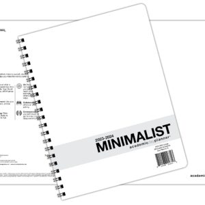 Dated Minimalist DayPlanner - 12 Monthly Calendar Overview, to-do Lists, Weekly and Daily Planning (8.5 by 11 inches), 2023-2024 Minimalist