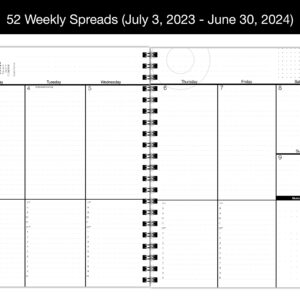 Dated Minimalist DayPlanner - 12 Monthly Calendar Overview, to-do Lists, Weekly and Daily Planning (8.5 by 11 inches), 2023-2024 Minimalist