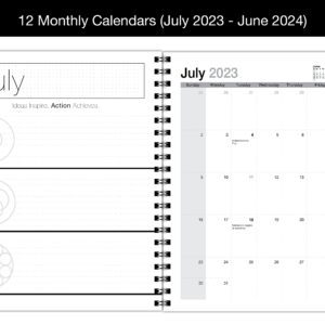 Dated Minimalist DayPlanner - 12 Monthly Calendar Overview, to-do Lists, Weekly and Daily Planning (8.5 by 11 inches), 2023-2024 Minimalist