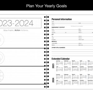 Dated Minimalist DayPlanner - 12 Monthly Calendar Overview, to-do Lists, Weekly and Daily Planning (8.5 by 11 inches), 2023-2024 Minimalist