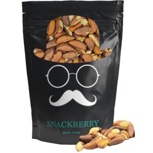 raw brazil nuts - half pound | deliciously nutritious nuts for keto diet and healthy snacking | premium quality, unsalted and perfectly portioned in resealable bags- no preservatives, mr