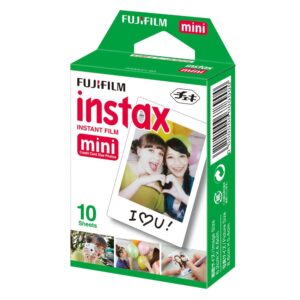 FUJIFILM INSTAX Mini 12 Instant Film Camera (Blossom Pink) Bundle with Fuji Instax Instant Film Single Pack, 10 Prints | Protective Case Pink | Photo Album Pink | Travel Stickers (6 Items)