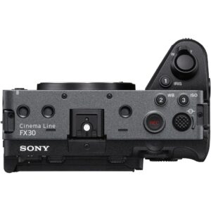 Sony FX30 Digital Cinema Camera (ILME-FX30B) + 4K Monitor + 2 x 64GB SF-G Tough Card + Pro Mic + Bag + 3 x NP-FZ100 Compatible Battery + LED Light + Charger + Corel Photo Software + More (Renewed)