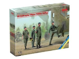 icm 53101 - us helicopter pilots (1960s-1970s) (100% new molds) - scale 1:35