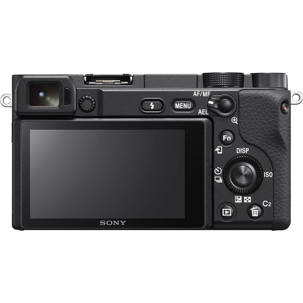 Sony a6400 Mirrorless Camera (ILCE-6400/B) + 64GB Card + 2 x NPF-W50 Battery + Card Reader + LED Light + Corel Photo Software + Case + Flex Tripod + Hand Strap + Memory Wallet + More (Renewed)