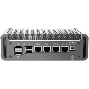 cwwk 12th generation intel 2.5g soft router pc celeron j6412 4 network ports i226-v lan fanless mini pc firewall computer (no ram no ssd)